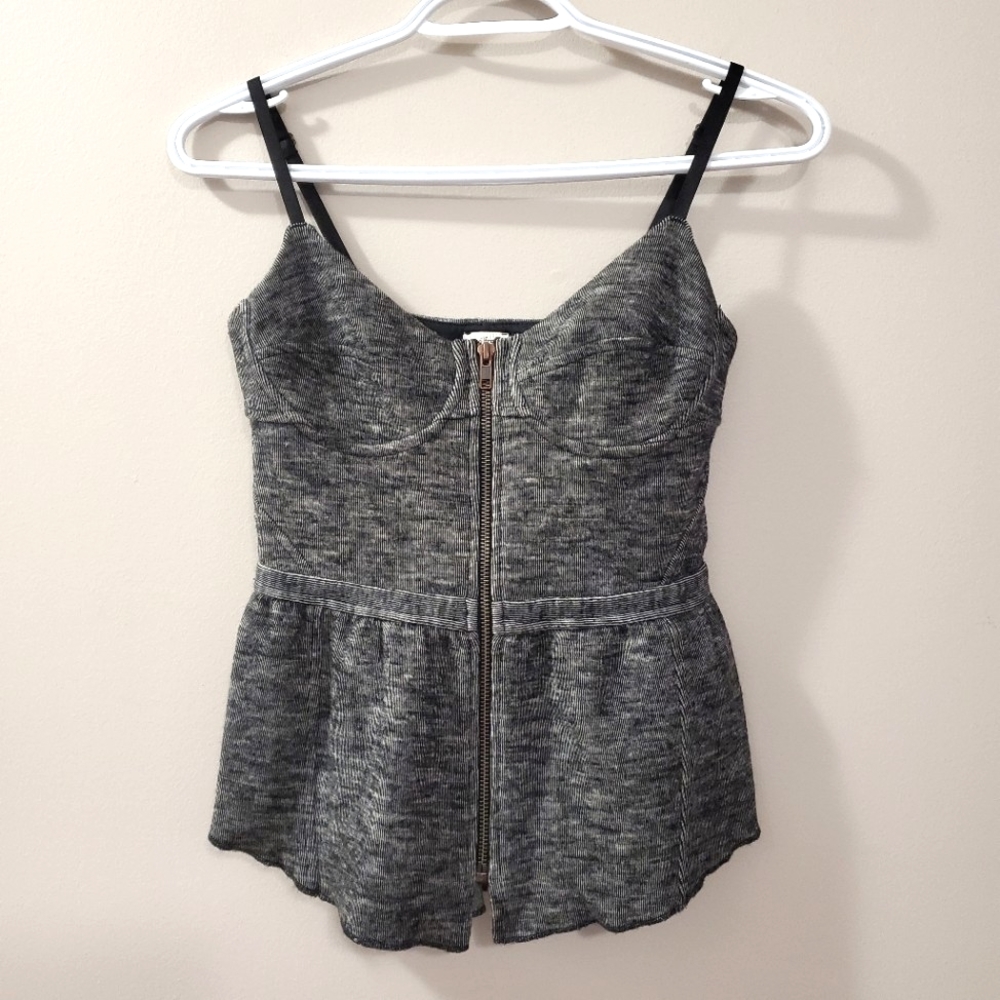 Wilfred - Bustier Style Zipper Front Tank Top - Read for Sizing